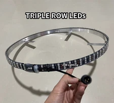 JHB Parts : ONLY 1PC 17.5"TRIPLE ROW CHASING Flow LED (3Pins) Wheel Rings Light