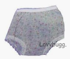 Floral Flower Print Panties for 18" American Girl Doll Clothes BEST SHIP DEAL