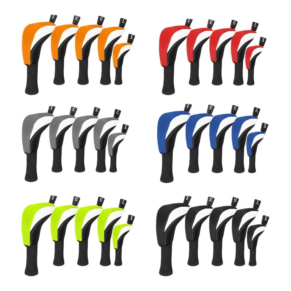 5 Pieces Golf Club Head Cover Golf Wood Headcovers for Adults Golf