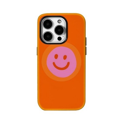 Pink Smile Face Hülle für Apple iPhone 17 16 15 14 13 12 11 Pro Max Plus Air