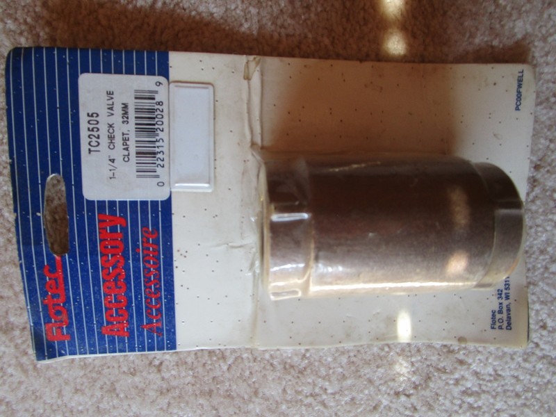 1  1/2 in.  Check Valve  Flotec TC2505 Brass check Valve