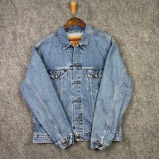 Levi's Denim Trucker Jacket Mens L Blue 70507-0389 Vintage Made in USA Jean Coat
