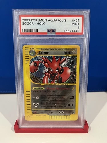 Scizor H21/H32 Holo - Aquapolis - PSA 9 MINT *LOW POP*