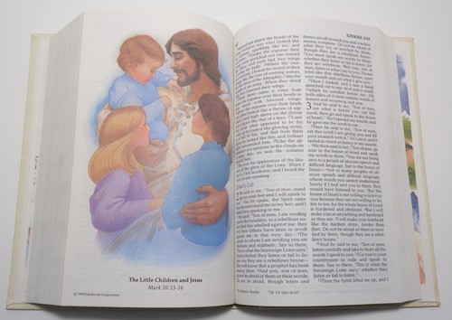 Holy Bible NIV Childrens Edition 1978 Hardcover Illustrated Zondervan Vintage - Foto 8 di 10
