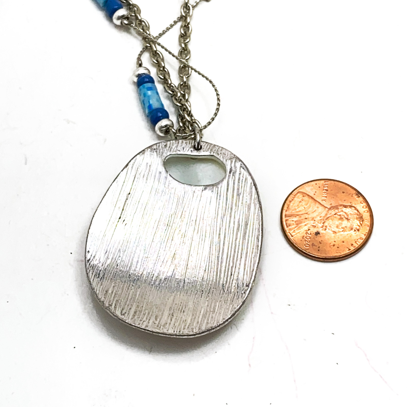 RUBY RD Necklace Blue Abalone Shell Overlay Beade… - image 7