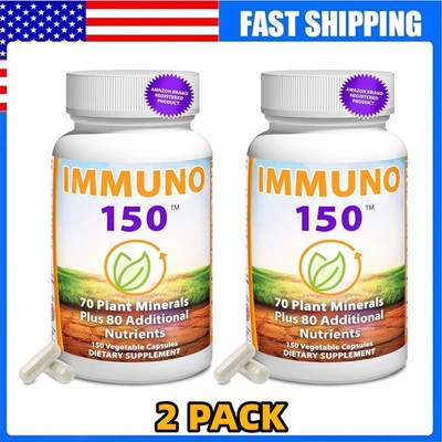 2 Pack Immuno 150, Immune Support Supplement, Packed with 70 Plant Minerals
