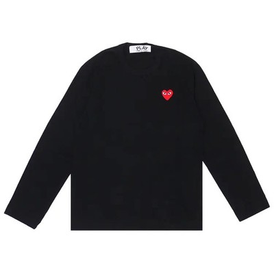 COMME des GARCONS PLAY CDG Unisex Long Sleeve T-Shirt AX-T118-051 Black