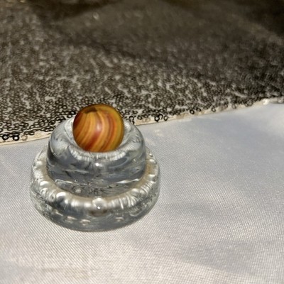 Vintage German Handmade Onionskin Lutz . Very Rare Colors