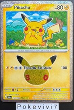 Carte Pokemon PIKACHU 050/128 (28/30) HOLO 30ans 30C FR NEUF