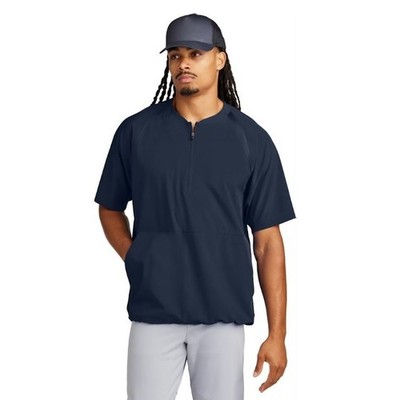 NWT Champro Navy Blue Short Sleeve Quarter Zip Batting Jacket Mens Small