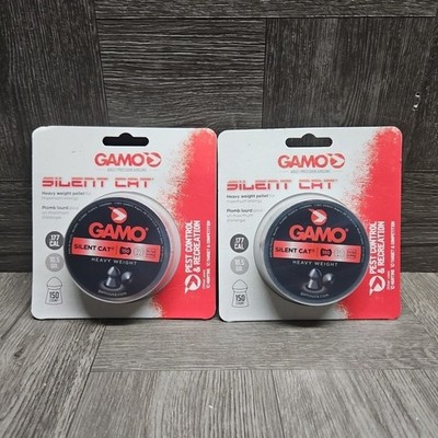 (2) Gamo SILENT CAT PELLETS .177 CAL. 10.5gr TINS OF 150