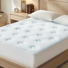 Queen Extra Firm Gel Memory Foam Mattress Topper for Back Pain Relief