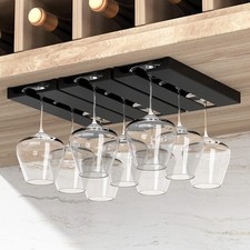 AQJUNONG Wine Glass Holder, 2 Pack Holder 2 PACK, Classic Black
