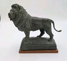 Vintage Art Institute of Chicago IL Alva Museum 1960 AMR Lion Statue Bookend
