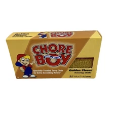 Vintage New  Chore Boy 2 Pack Golden Fleece Scouring Cloths Rare USA NOS