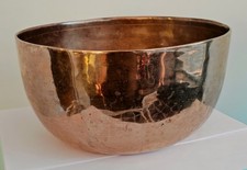 GROSSE TIBET-KLANGSCHALE BRONZE HANDARBEIT NEPAL TIEFE KLANGHEILUNG 1385 GRAMM