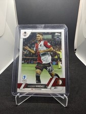 2022-23 Santiago Gimenez RC Rookie Card Topps UEFA #153 First Edition. rookie card picture