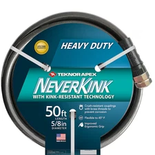 Teknor Apex NeverKink 5/8 in x 50 ft Heavy Duty Gray Vinyl Garden Hose Kink Free