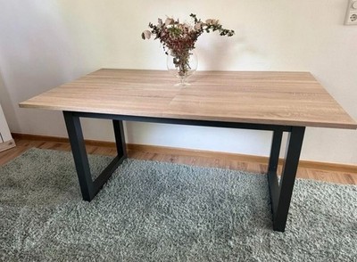 Esstisch Denver  Artisan Eiche   anthrazit   160-200x90 cm Esszimmertisch