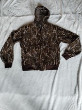 Vintage Carhartt Mossy Oak Polar Fleece Hooded Jacket Zip Up 13224 Camo Med