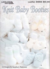 Leisure Arts 'Knit Baby Booties' Leaflet 2965; 1997; 14 Designs
