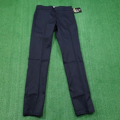 NEW Dickies Pants Womens 2 Regular Navy Slim Fit Straight Leg Flex Work FP776FDN