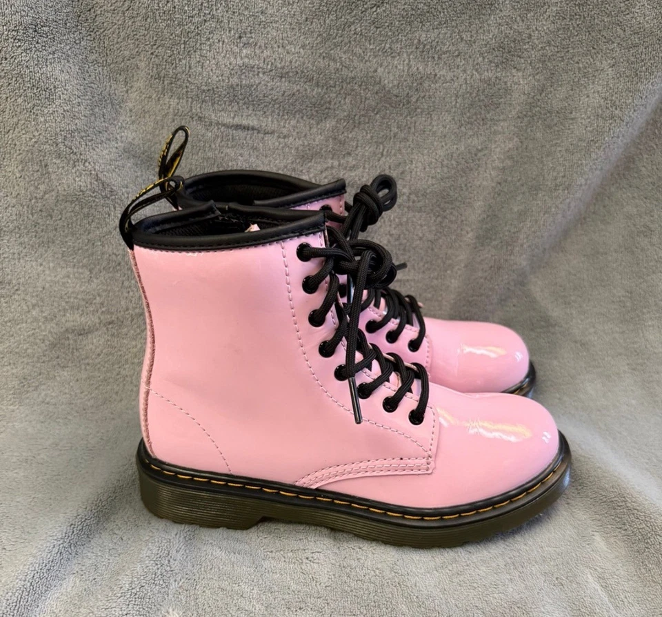 Botas “TALLA 2” Niñas Dr. Martens 1460 J Charol Suave Niños - Rosa Foto 4 de 4