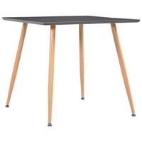 Esstisch Grau Und Eichefarben 80,5X80,5X73 Cm MDF