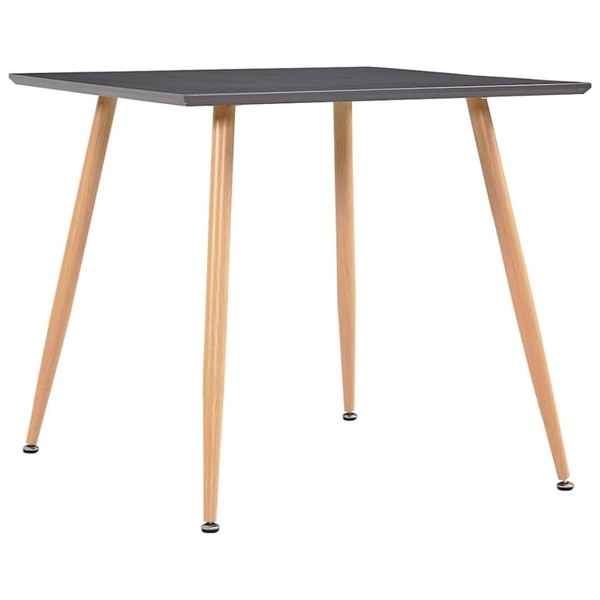 Esstisch Grau Und Eichefarben 80,5X80,5X73 Cm MDF-image