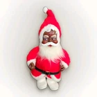 Rare Vintage Rushton Coca Cola African American Santa Plush White Boots 50's