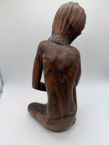 Vintage Indonesian Balinese Wood Carving of Woman Marked Injwarda Mas Bali - 第 9/19 張圖片