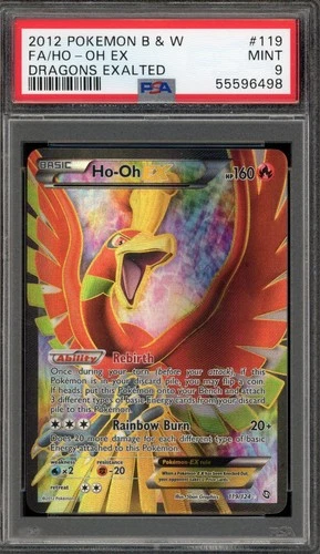 Pokemon Ho-Oh EX Dragons Exalted Full Art 119/124 PSA 9 Gem Mint