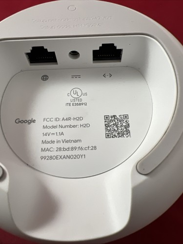 Google Nest H2D Mesh Router Node Wifi Point Range Extender White (NO ...
