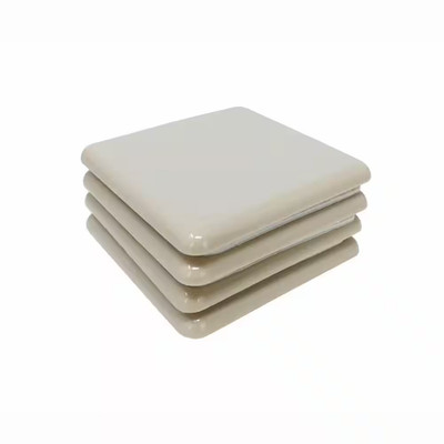 2-1/2 In. Beige Square Self-Adhesive Plastic Heavy Duty Furniture Slider Glides