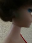 1963 Barbie Doll Vintage Brunette Bubble Cut in Original Red Swimsuit w/Stand — photo 3