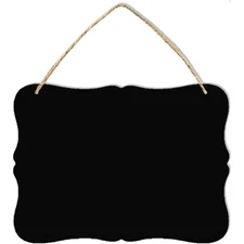 Vintage Double Sided Hanging Chalkboard Sign Erasable Message Board with String