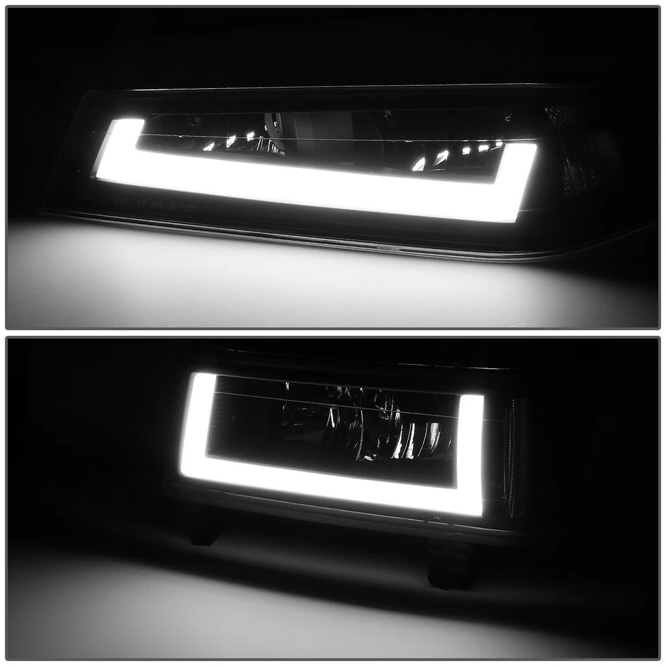 [LED DRL]PARA 04-12 CHEVY COLORADO GMC CANYON FAROS PARACHOQUES LÁMPARAS NEGRO/CLARO Foto 4 de 4