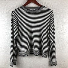 Madewell Merino Wool Silk Striped Sweater Women  s S Breton Crewneck