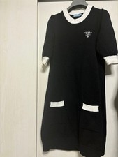 PRADA Black Cotton Dress M Women's Fashion Vintage Authentic Japan