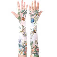 Gardening Sleeves Thorn Proof Green White Farm Sun Protection Arm Cooling