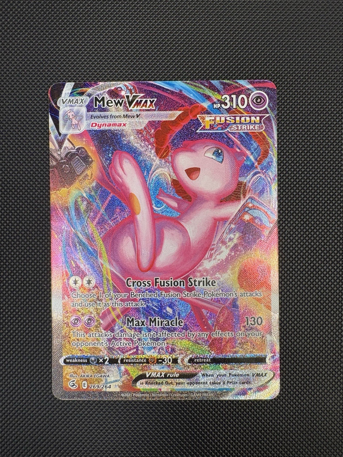 Mew VMax 269/264 Fusion Strike Pokemon Card