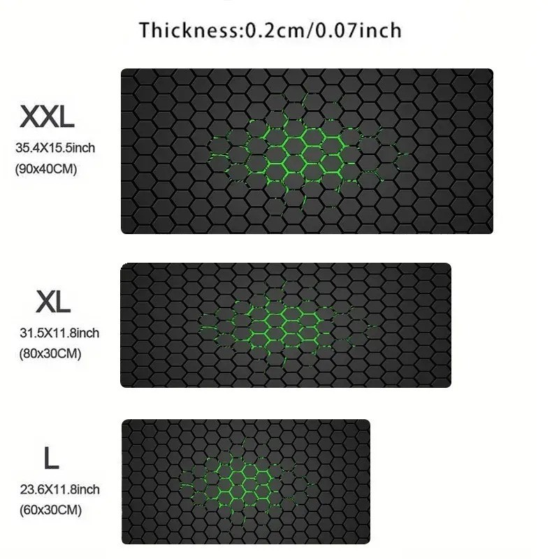 Hexagon XXL Mousepad Gaming Keyboard Pad Soft Large Desktop Computer Mat