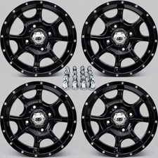 HONDA FOREMAN 500 SRA 12" COBRA BLK ATV / UTV ALUMINUM WHEELS ( SET 4 )  SRA1CA