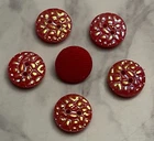 Vintage Orange Luster Czech Glass Buttons Button Lot 119-41