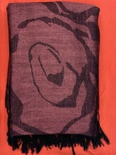 Pashmina Shawl/Scarf/Wrap-Burgundy & Black