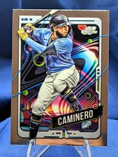 ~ Junior Caminero Base 2024 Topps Cosmic Chrome Baseball #1 RC Rays