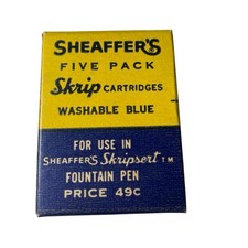 W. A. Sheaffer Pen Company Skrip Ink Cartridges 3 Pack Vintage Box Washable Blue