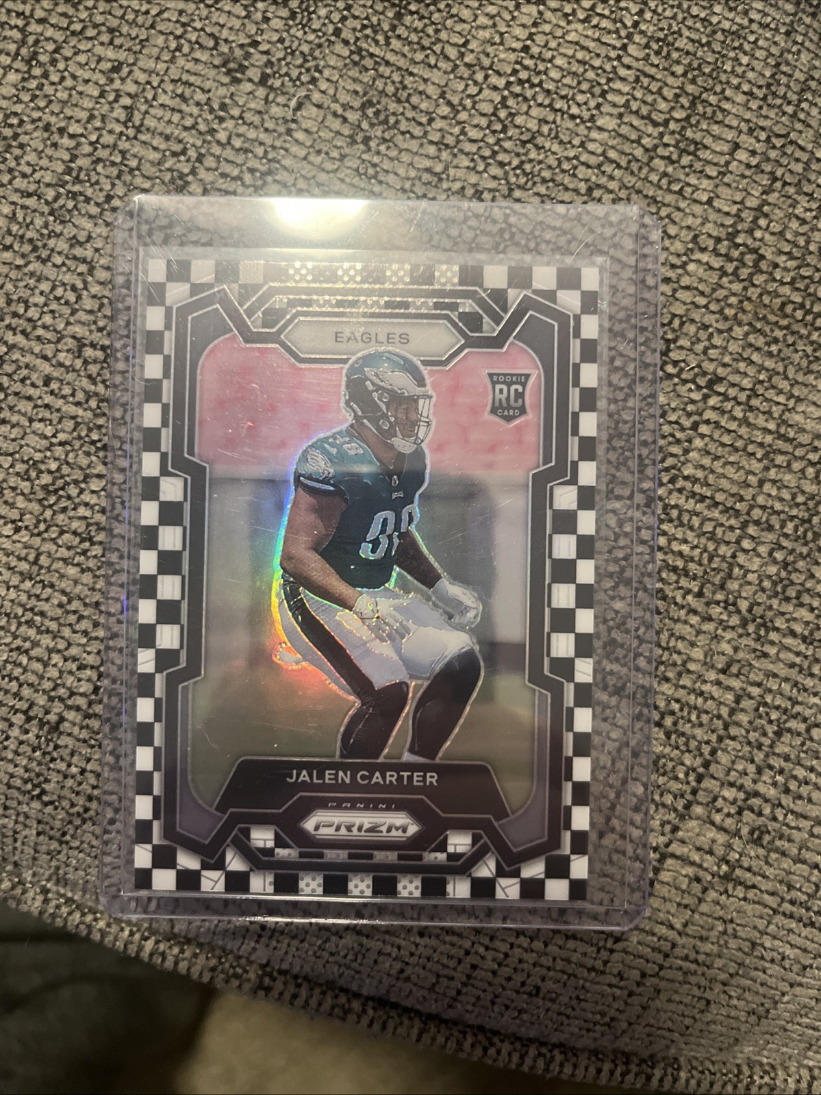 2023 Panini Prizm Jalen Carter Black And White Checkerboard Rookie SSP #381 RC