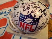 30 + SIGNED NFL MINI HELMET FOOTBALL AUTOGRAPHED BY MORE THAN 30 IN PERSON
