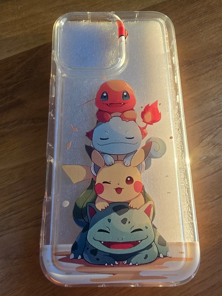 Pokemon Cute Kanto Starters Charmader Pikachu Case iPhone 13/14/15/16 Pro Max - Image 2 of 3